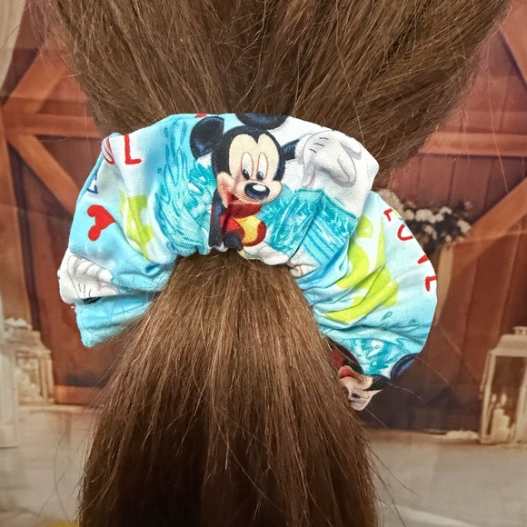 Disney Accessories - Disney Mickey Mouse Aqua Blue Kids Hair Scrunchie